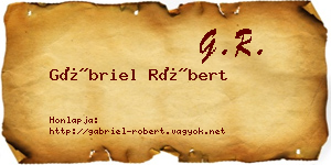 Gábriel Róbert névjegykártya